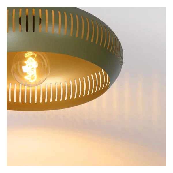 Lucide RAYCO - Plafonnière - Ø 45 cm - 1xE27 - Groen - detail 3